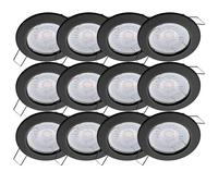 Oktaplex Lot de 12 Sedan spots LED encastrables 230 V, extra-plat 22 mm