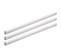 Oktaplex Lot de 3 lumières sous-armoires LED cuisine 114 cm blanc neutre 4000 K bande lumineuse sous-armoire extensible 1630 lumens 18 W avec interrupteur