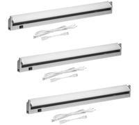 Oktaplex lot de 3 Rota barre LED cuisine 91 cm orientable | 14.6 W avec 1615 lm en blanc chaud 3000K sur 230V, aluminium, avec interrupteur