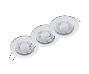 Oktaplex Lot de 3 Sedan spots LED encastrables 230 V, extra-plat 22 mm