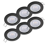 Oktaplex Lot de 6 Sedan spots LED encastrables 230 V, extra-plat 22 mm
