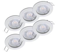 Oktaplex Lot de 6 Sedan spots LED encastrables 230 V, extra-plat 22 mm
