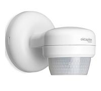 Oktaplex Mia Détecteur de Mouvement extérieur 360 degrés pivotant IP65 en saillie Capteur de Mouvement 10m de portée 230V Blanc