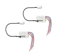 Oktaplex motion 2X Jan Détecteur de Mouvement extérieur & intérieur IP65/IP20 360° Capteur Infrarouge Petit 8 m portée 230 V avec capteur crépusculaire Blanc Mat