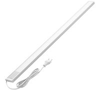 Oktaplex Riva réglette LED cuisine sous meuble 90cm 3000K 15W profil plat | 1110lm, blanc chaud, avec interrupteur, luminaire, lampe, éclairage, aluminium argent, 230V, seulement 1,43cm d'épaisseur