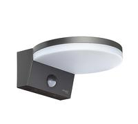 Oktaplex Ros applique murale extérieure détecteur de mouvement LED 14,6W | anthracite, forme ronde et plate, 1300lm, 3000K blanc chaud, IP65, 230V, pour terrasse, jardin, garage et entrée, luminaire