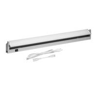 Oktaplex Rota réglette LED cuisine sous meuble 91cm 3000K tête orientable | 1615lm, blanc chaud, avec interrupteur, 14,6W, luminaire, lampe, éclairage, aluminium argent, 230V, orientation 90°, bureau