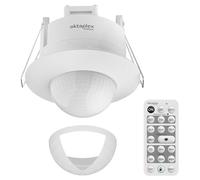 Oktaplex Sam Détecteur de Mouvement encastrable 360° avec télécommande Capteur de Mouvement Infrarouge 230 V Capteur de présence encastrable intérieur Blanc
