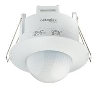 Oktaplex Sam Détecteur de présence encastrable 360° Infrarouge Détecteur de Mouvement 230V Détecteur de présence encastré intérieur Blanc