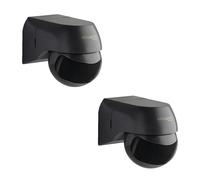 Oktaplex Set de 2 Ana détecteurs de Mouvement extérieur orientable 230V IP44 180° détecteur de Mouvement portée de 10m en saillie Anthracite capteur Infrarouge Noir