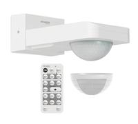 Oktaplex Tea Détecteur de Mouvement extérieur Blanc 360 degrés avec télécommande Capteur Infrarouge pivotant Portée 9 m 230 V IP65 pour Plafond et Mur
