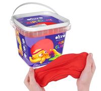 Okto - Argile rouge séchée à l'air libre de 900 ml pour sculpter - Kit d'argile à modeler colorée - Argile sèche à l'air libre idéale pour les enfants - Argile magique pour projets créatifs et