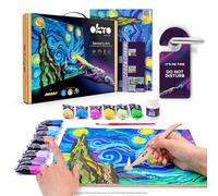 OKTO Kit d'art | Kit de peinture à faire soi-même avec argile à modeler pour adultes pour décoration de la maison | Argile séchée à l'air libre pour adultes | Cadeaux d'art et d'artisanat, bleu