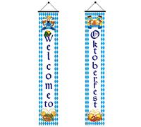 Oktoberfest Décoration Bavaroise, Oktoberfest Party Décorations, Décorations d’Oktoberfest Banner Bierfest Dekorationen Welcome pour Décoration de Défilé de Bière d’Oktoberfest 70,8 x 11,8 Pouces