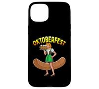 Oktoberfest Drôle Bartwurst Barmaid Allemande Dirndl Bière Coque pour iPhone 15 Plus