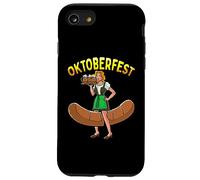 Oktoberfest Drôle Bartwurst Barmaid Allemande Dirndl Bière Coque pour iPhone SE (2020) / 7 / 8