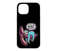 Oktoberfest Funny Sloth I'm on My Wurst Comportement Coque pour iPhone 15