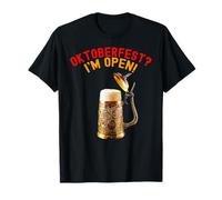 Oktoberfest? I'm Open Old Beer Mug Humoristique Oktoberfest T-Shirt