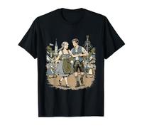 Oktoberfest Paar Bayern T-Shirt