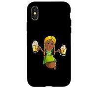 Oktoberfest Party Funny Bratwurst Dirndle Beer Allemande Femme Coque pour iPhone X/XS