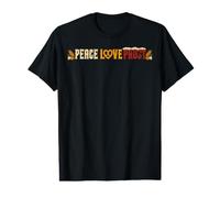 Oktoberfest Peace Love Prost German Flag Bavarian T-Shirt Graphique avec Valeur