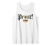 Oktoberfest Prost Funny German Flag Vintage Beer Drinking Débardeur