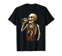 Oktoberfest Skeleton Pantalon en cuir Prost Beer German Cheers T-Shirt