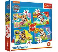 Oku paw patrol 4 in 1 puzzel 12-15-20 en 24 stukjes