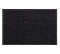 oKu-Tex Paillasson professionnel - Tapis de porte pour l'intérieur - Paillasson professionnel - Design chiné noir - Antidérapant, résistant et robuste - Bord anti-chocs contre les plis - 90 x 150 cm
