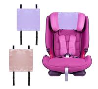 Okueejur Lot de 2 housses en satin pour appuie-tête de siège de voiture pour bébés, doux au toucher soyeux pour la protection des cheveux, protection des cheveux de siège de voiture pour bébé (rose +