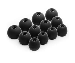 Okuli 12 x Écouteurs en Silicone Embouts d'oreilles pour Sennheiser CX 3.00, 5.00, 6.00, 7.00 Casque Écouteurs en Noir