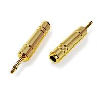 OKULI Audio de Remplacement Adaptateur 6.35mm à 3.5mm Plaqué Or pour Casque Écouteurs x 2