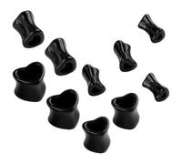 OKUMEYR 10 Paires de Tunnels D'oreille en Acrylique de Cœur, Kit D'étirement 5 Tailles, Bouchons D'oreille Légers et Sûrs pour Perçage, Accessoires de Piercing pour Femmes et Hommes