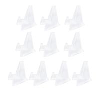 OKUMEYR 10 Pièces Présentoir à Monnaie Compact, en Plastique | Structure Ferme sur Trépied, Surface Lisse, Présentation Peu Encombrante sur Étagère ou Bureau, Médailles et Petites Plaques