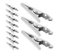 OKUMEYR 100 Pièces Alligator Clips Mini Metal Spring Clamps For Electrical Testing And Craft Sign Holders With Angle Flexibility For Home Office Store