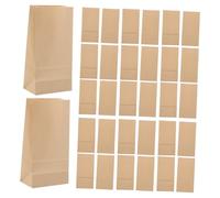 OKUMEYR 100pièces Sacs Papier Kraft Réutilisables pour Alimentaire Cadeaux Bonbons Biscuits Fournitures De Thé