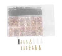 OKUMEYR 1050 Pièces Kit Cosses à Sertir Isolées Laiton avec Tubes Thermorétractables Connecteurs Mâles et Femelles à Déconnexion Rapide pour Câblage Électrique Voiture Audio et Domotique