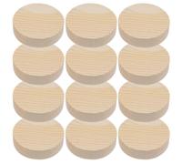 OKUMEYR 12 Pièces Disque en Bois Rond en Pin, Surface Lisse et Plane, pour Peinture et Projets Diy, Application Polyvalente en Classe ou Décoration