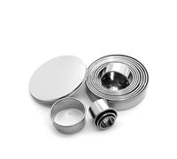 OKUMEYR 12 Pièces emporte-pièces de Noël cadre de cuisson de gâteau anneau de gâteau mousse Moules à pâtisserie faciles à utiliser emporte-pièces ronds emporte-pièce en forme de coeur