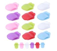 OKUMEYR 18pièces Marqueurs à Vin Silicone Réutilisables Forme De Langue Identificateurs De Verres à Vin Colorés Accessoires pour