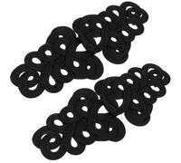 OKUMEYR 2 paires Boutons de Costume Han Noirs Accessoires Couture Vintage Fermeture Vêtements Traditionnels pour Cheongsam et Hanfu