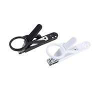 OKUMEYR 2 Pcs Ciseaux à Ongles Agrandis Portables pour Bébés et Personnes Âgées, Modèle Ergonomique et Compact avec Poignées Arrondies, Manucure Pédicure