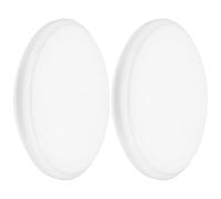 OKUMEYR 2 Pièces Abat-jour de Plafonnier Rond en Plastique Blanc Structure à Trois Fentes, Illumination Douce et Uniforme sans Fuite de Lumière, pour Chambre Cuisine