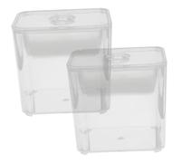 OKUMEYR 2 Pièces Boîte De Rangement Avec Couvercle Facile à Ouvrir Conteneur Pratique Pour Salle De Bain Et Bureau De Petites Boîtes