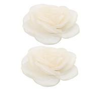 OKUMEYR 2 Pièces Clips de Chaussures Fleur Rose Tissu Faits Main Accessoires Décoratifs Amovibles pour Talons Embellissements Sandales Élégants pour Mariage Fête et Usage