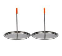 OKUMEYR 2 Pièces Grille à Rôtir Le Poulet Verticale en Acier Plateau | Démontable, Facile à Transporter, Usage Extérieur, Argenté, pour Cuisson au Barbecue Tourne Broche