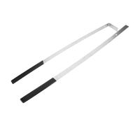 OKUMEYR 2 Pièces Règle Double et Bords Compacte Millimétriques Échelles Face de Gestion de Rayonnage en Acier Inoxydable Argenté à Angle Droit pour Stockroom et Étiquettes