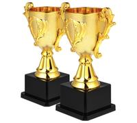 OKUMEYR 2 Pièces Trophée Coupe en Plastique Miniature | Récompense Légère pour Écoles et Rassemblements, Présentation Portable, Usage Sûr, Plastique, Lot Unique