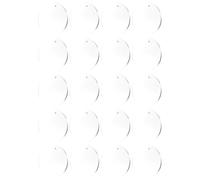 OKUMEYR 20 Pièces Feuilles Acryliques Rondes Transparentes 7,5 Cm pour DIY Porte-clés Surface Lisse et Résistance aux Rayures, pour Artisanat