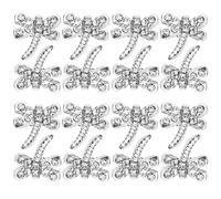 OKUMEYR 20pcs Breloques pour Nail Art en Alliage Argenté Cristaux, Décorations DIY pour Ongles, Charmes Libellule Brillants pour Décoration D'ongles Artisanale